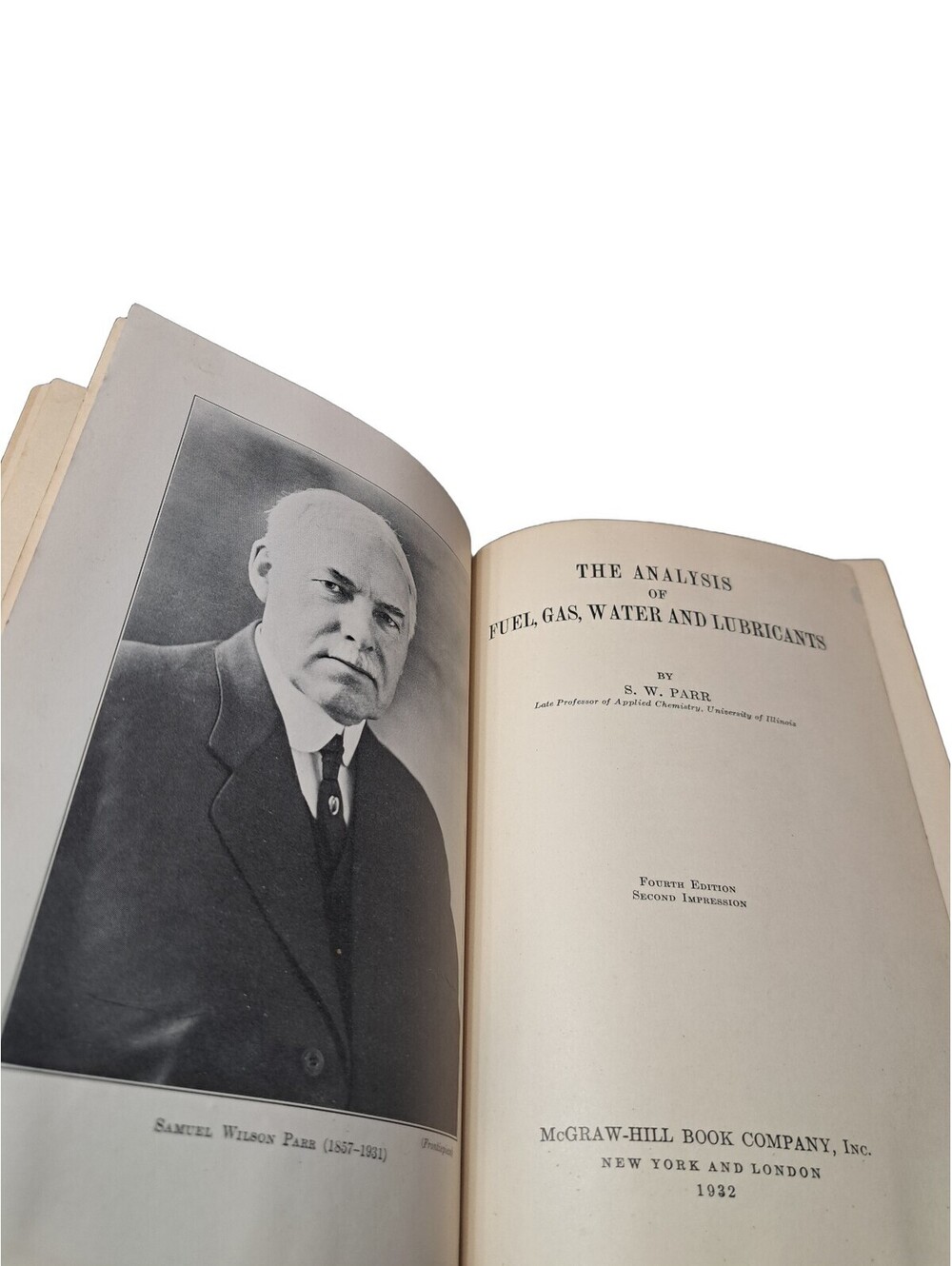 Vintage 1932 The Analysis of Fuel, Gas, Water and Lubricants book by S. W. Parr